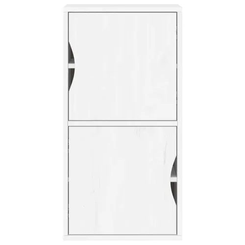 Bočni ormarić ODDA bijeli 40x24x79 cm puno drvo bor - Bijela 1 S 2 vrata Bijela Cijena
