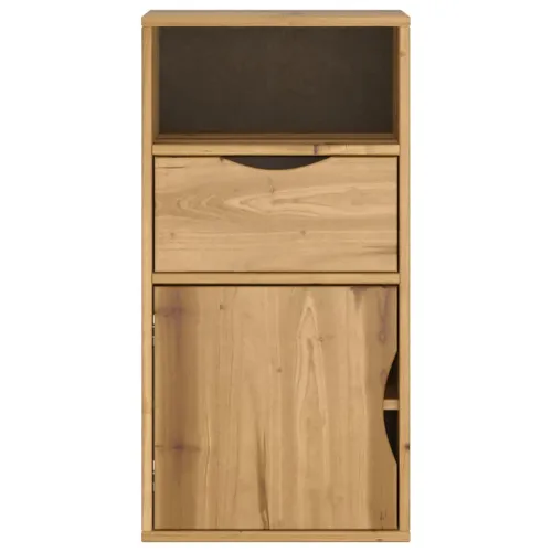 Bočni ormarić s ladicom ODDA 40x24x79 cm puno drvo bor - Prirodna 1 s 1 ladicom i 1 vratima Prirodna Cijena