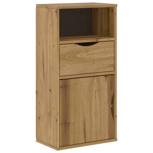 Bočni ormarić s ladicom ODDA 40x24x79 cm puno drvo bor - Prirodna 1 s 1 ladicom i 1 vratima Prirodna Cijena