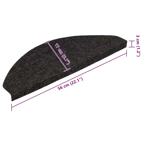 Ljepljivi tepisi za stepenice 20 kom crni 56 x 17 x 3 cm - Crna 56 x 17 x 3 cm 20 Cijena