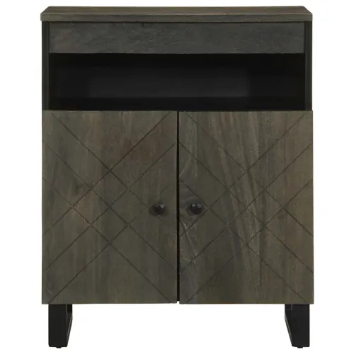 Komoda crna 60x33x75 cm Puno drvo Mango Cijena