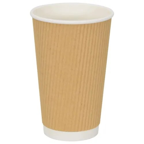 papirnate šalice za kavu 500 kom 16 oz 400 ml smeđe - 1 400 ml 400 ml Cijena