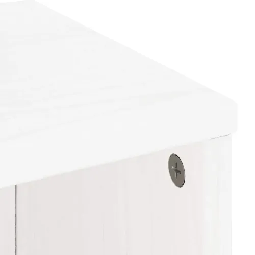 Bočni ormarić s ladicama ODDA bijeli 40x24x79 cm puno drvo bor - Bijela 1 s 2 ladice Bijela Cijena