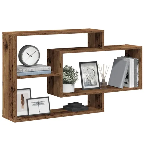 Zidna polica staro drvo 104x20x58,5 cm konstruirano drvo - Staro drvo Cijena