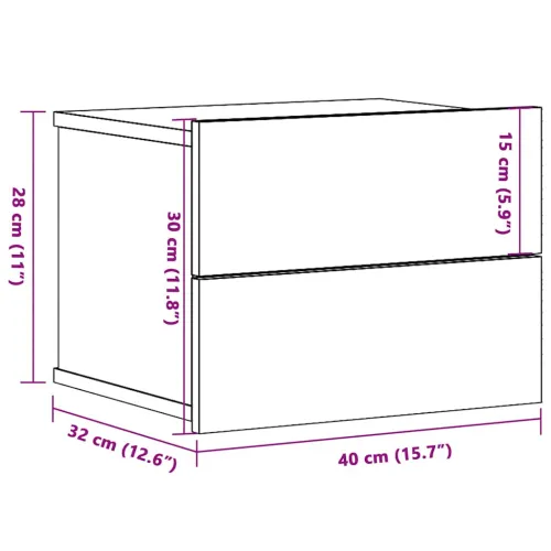 Zidni noćni ormarić Old Wood 40x32x30 cm - Staro drvo 1 Staro drvo 1 Cijena
