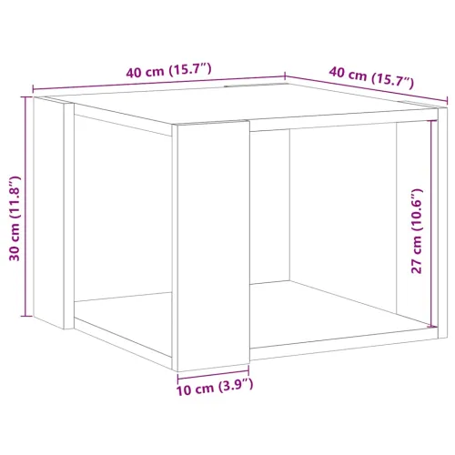 Stol za kavu staro drvo 40x40x30 cm konstruirano drvo - Staro drvo 40 x 40 x 30 cm Cijena