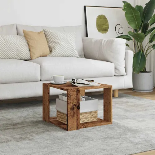 Stol za kavu staro drvo 40x40x30 cm konstruirano drvo - Staro drvo 40 x 40 x 30 cm Cijena