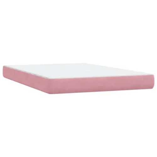Box Spring krevet s madracem ružičasti 140x220 cm baršun - Ružičasta 140 x 220 cm gumbi Ružičasta Cijena