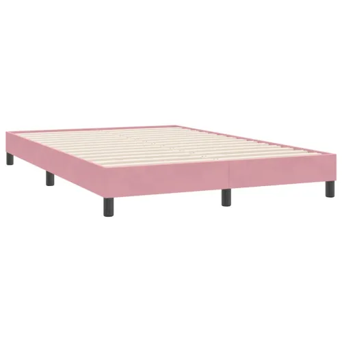 Box Spring krevet s madracem ružičasti 140x220 cm baršun - Ružičasta 140 x 220 cm gumbi Ružičasta Cijena