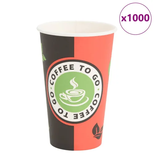 Papirnate šalice za kavu 1000 kom 16 oz 400 ml crvene i crne - 1 400 ml 400 ml Cijena