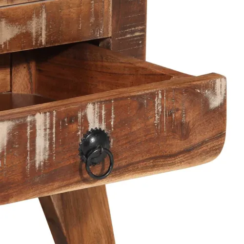 Noćni ormarić 37x32x50 cm Obrađeno puno drvo - 1 masivno obnovljeno drvo Cijena