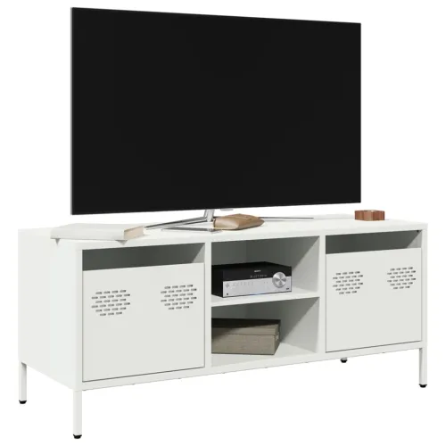 TV ormarić bijeli 101,5x39x43,5 cm hladno valjani čelik - Bijela 1 Cijena