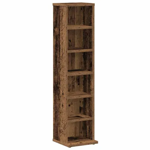 CD stalak – Ormarić za CD-ove staro drvo 21x20x88 cm konstruirano drvo - Staro drvo Cijena