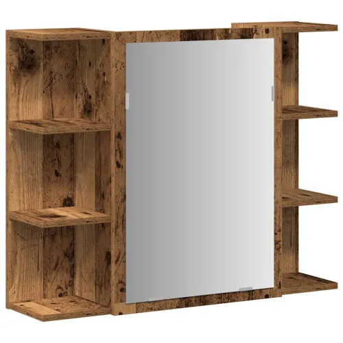 Kupaonski ormarić s ogledalom staro drvo 80x20,5x64 cm - Staro drvo 1 Cijena