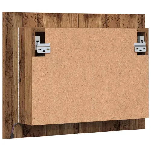 LED ormarić s ogledalom staro drvo 60x12x45cm konstruirano drvo - Staro drvo 1 Cijena