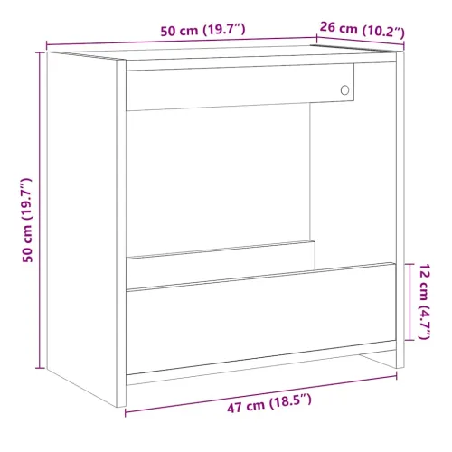 Pomoćni stol staro drvo 50x26x50 cm konstruirano drvo - Staro drvo Cijena