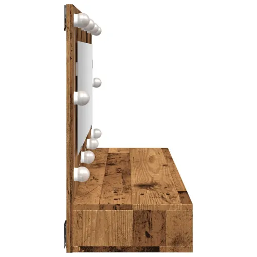 Ormar s ogledalom i LED-om Staro drvo 90x31,5x62 cm - Staro drvo Cijena