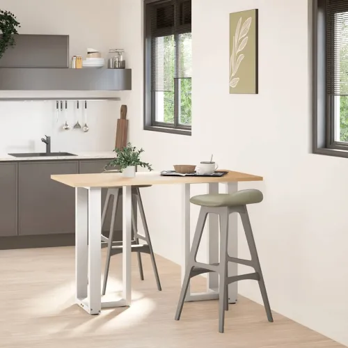 Noge za barski stol T-oblika 2 kom Bijele 50x35x(90-91) cm Čelik - Bijela 50 x 35 x (90-91) cm Cijena