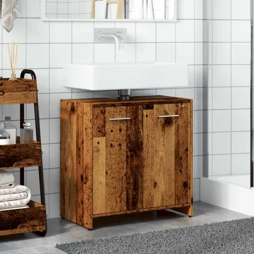Kupaonski ormarić za Lavabo - Umivaonik staro drvo 60x33x60 cm - Staro drvo Cijena