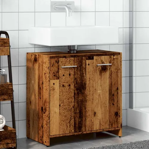Kupaonski ormarić za Lavabo - Umivaonik staro drvo 60x33x60 cm - Staro drvo Cijena