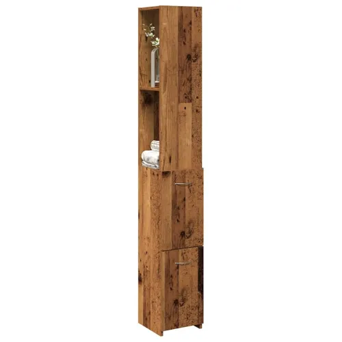 Kupaonski ormarić staro drvo 25x25x170 cm izrađeno drvo - Staro drvo Cijena