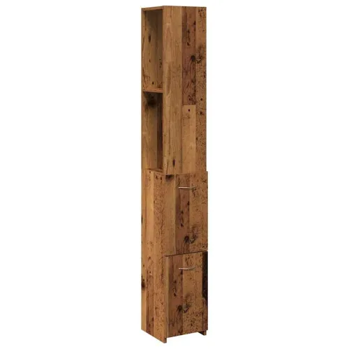 Kupaonski ormarić staro drvo 25x25x170 cm izrađeno drvo - Staro drvo Cijena