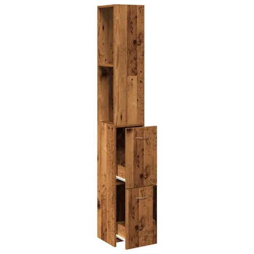 Kupaonski ormarić staro drvo 25x25x170 cm izrađeno drvo - Staro drvo Cijena