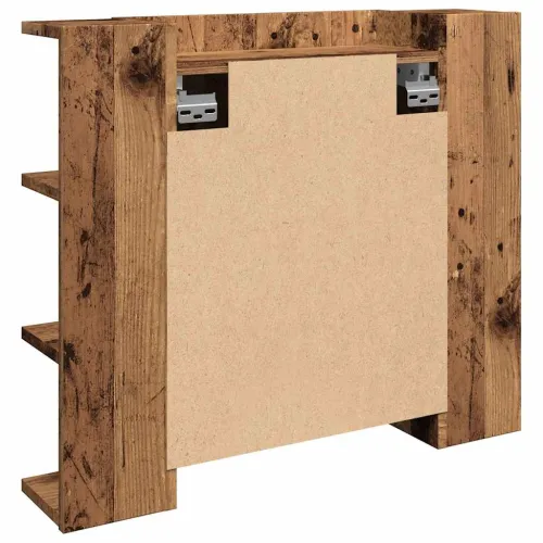 Ormar s ogledalom i LED-om Staro drvo 70x16,5x60 cm - Staro drvo Cijena