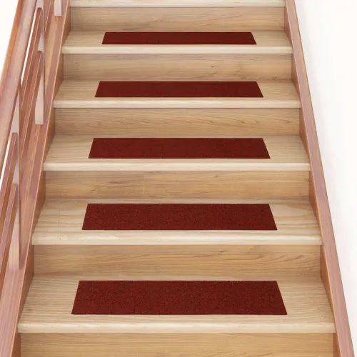 Prostirke za stepenice samoljepljive 30 kom 76x20 cm bordo crvene pravokutne - Bordo crvena 76 x 20 cm 30 Cijena