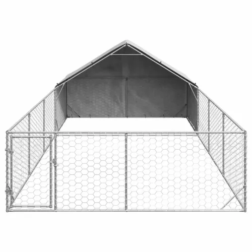 Vanjska kućica za pse sa stazom 7x3x1,9 m pocinčani čelik - 7 x 3 x 1.9 m Cijena