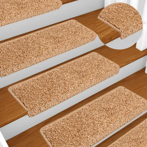 Prostirke za stepenice 20 kom 65x21x4 cm bež pravokutni rub - Bež 20 Cijena