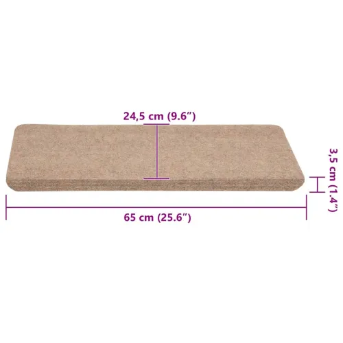 Ljepljivi tepisi za stepenice 30 kom bež 65x24,5x3,5 cm - Bež 65 x 24.5 x 3.5 cm 30 Cijena