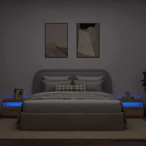 Noćni ormarić s LED svjetlima Artisan hrast 60x35x40 cm - Hrast artisan 1 Cijena