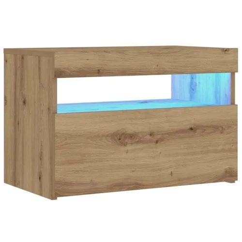 Noćni ormarić s LED svjetlima Artisan hrast 60x35x40 cm - Hrast artisan 1 Cijena