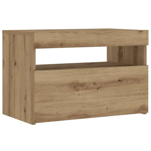 Noćni ormarić s LED svjetlima Artisan hrast 60x35x40 cm - Hrast artisan 1 Cijena