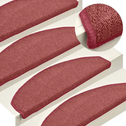 Prostirke za stepenice 30 kom 65x24x4 cm Bordo poluokrugle velike - Bordo crvena 65 x 24 x 4 cm 30 Cijena