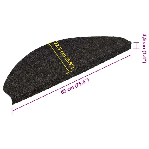 Ljepljivi tepisi za stepenice 20kom antracit 65x22,5x3,5cm - Antracit 65 x 22.5 x 3.5 cm 20 Cijena