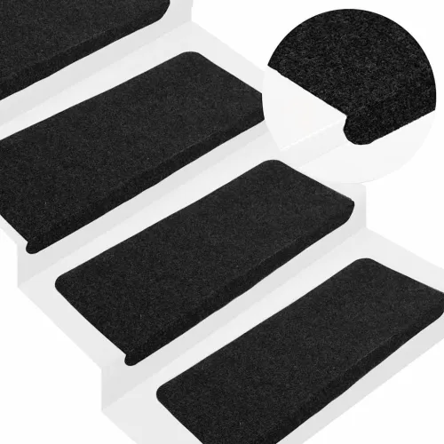 Ljepljivi tepisi za stepenice 30 kom crni 65x24,5x3,5 cm - Crna 65 x 24.5 x 3.5 cm 30 Cijena