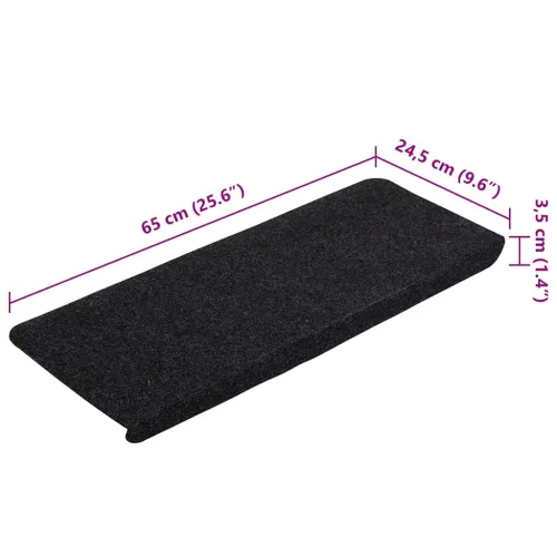 Ljepljivi tepisi za stepenice 30 kom crni 65x24,5x3,5 cm - Crna 65 x 24.5 x 3.5 cm 30 Cijena