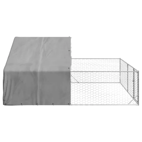 Vanjska kućica za pse sa stazom 5x3x1,9 m pocinčani čelik - 5 x 3 x 1.9 m Cijena