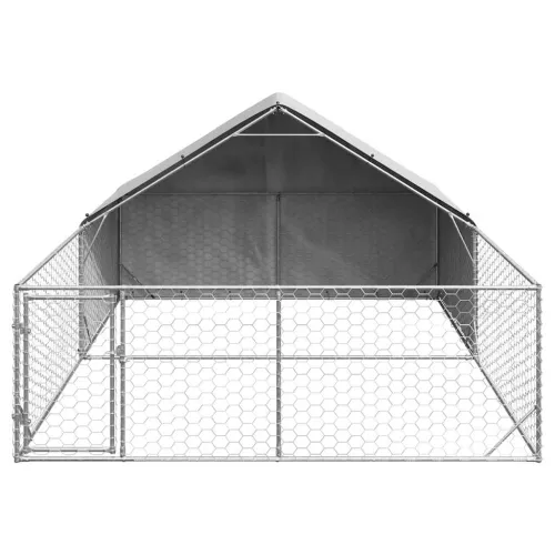 Vanjska kućica za pse sa stazom 5x3x1,9 m pocinčani čelik - 5 x 3 x 1.9 m Cijena