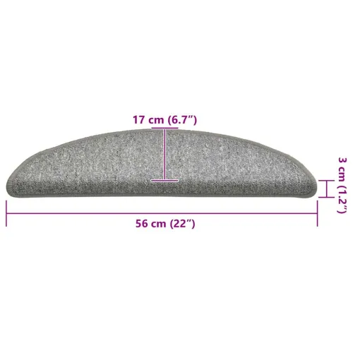 Prostirke za stepenice 30 kom 56x17x3 cm svijetlo sive poluokrugle - Bijela i siva 56 x 17 x 3 cm 30 Cijena