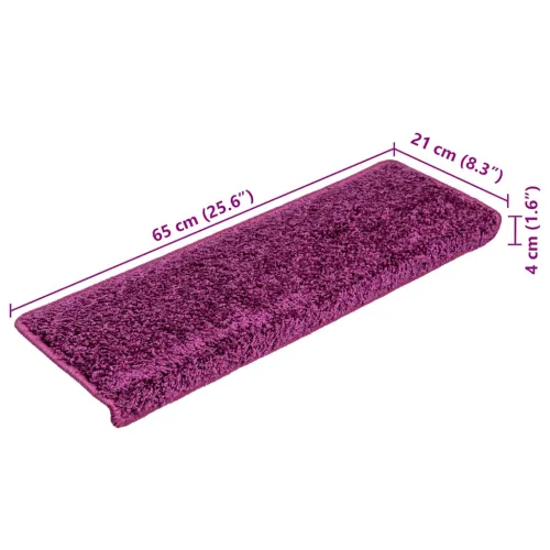 Prostirke za stepenice 20 kom 65x21x4 cm ljubičaste pravokutne rubove - Ljubičasta 20 Cijena