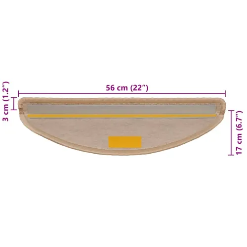 Ljepljivi tepisi za stepenice 30 kom 56x17x3 cm svjetlobež - Svjetlobež 56 x 17 x 3 cm 30 Cijena