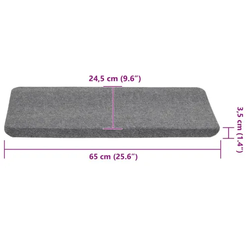 Ljepljivi tepisi za stepenice 30 kom sivi 65x24,5x3,5 cm - Siva 65 x 24.5 x 3.5 cm 30 Cijena