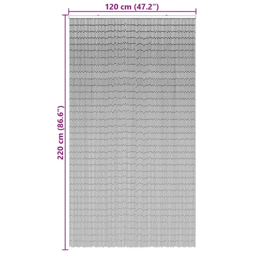 Zavjesa za vrata protiv muha tamnosiva 120x220 cm bambus - Tamno siva 120 x 220 cm Cijena