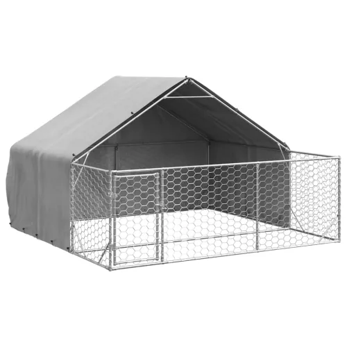 Vanjska kućica za pse sa stazom 3x3x1,9 m pocinčani čelik - 3 x 3 x 1.9 m Cijena