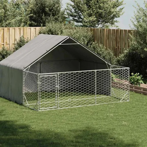Vanjska kućica za pse sa stazom 3x3x1,9 m pocinčani čelik - 3 x 3 x 1.9 m Cijena