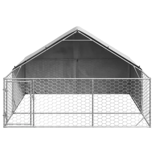 Vanjska kućica za pse sa stazom 3x3x1,9 m pocinčani čelik - 3 x 3 x 1.9 m Cijena