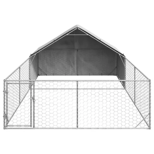 Vanjska kućica za pse sa stazom 6x3x1,9 m pocinčani čelik - 6 x 3 x 1.9 m Cijena